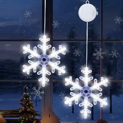 OEM Décoration Lumineuse De Fenêtre De Noël Alimentée Par Batterie,lumières Suspendues De Noël,lumières Led À Ventouse En Forme De Flocon De Neige,2pièces-dou - Publicité OEM Décoration Lumineuse De Fenêtre De Noël Alimentée Par Batterie,lumières Suspendues De Noël,lumières Led À Ventouse En Forme De Flocon De Neige,2pièces-dou - Publicité