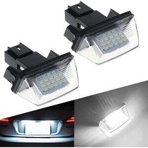 Clairage de plaque d'immatriculation de voiture led 12V 3528SMD 6500K Feu arrière blanc xénon pour Peugeot 206 207 306 307 308 5008 Citroën C3 C4 C5 Berlingo saxo xsara Picassor 2 pièces - Ccykxa - Publicité