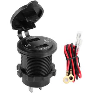XISRENS Eosnow Adaptateur Allume-cigare Double Usb Avec Voltmètre 1224 V 2,1 A + 2,1 A Et Indicateur Bleu - Publicité XISRENS Eosnow Adaptateur Allume-cigare Double Usb Avec Voltmètre 1224 V 2,1 A + 2,1 A Et Indicateur Bleu - Publicité