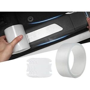 AUTLEAD Protection Pare Choc Voiture Film Universal, Film Transparent Autocollant Protection Portiere Seuil De Porte Voiture Protection De Coffre, Avec 4 Pièces Poignée De Porte Protecteur Fil - Publicité AUTLEAD Protection Pare Choc Voiture Film Universal, Film Transparent Autocollant Protection Portiere Seuil De Porte Voiture Protection De Coffre, Avec 4 Pièces Poignée De Porte Protecteur Fil - Publicité