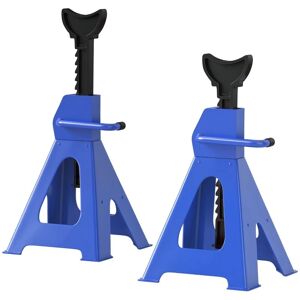 AULEDIO Tréteau De Support Cric De Voiture Chandelles De Levage 2 Pièces Par 3t, Support De Montage, Hauteur Réglable 385-600mm, Adapté Aux Ateliers Et Garages Pour Crics Automobiles, Bleu - Publicité AULEDIO Tréteau De Support Cric De Voiture Chandelles De Levage 2 Pièces Par 3t, Support De Montage, Hauteur Réglable 385-600mm, Adapté Aux Ateliers Et Garages Pour Crics Automobiles, Bleu - Publicité