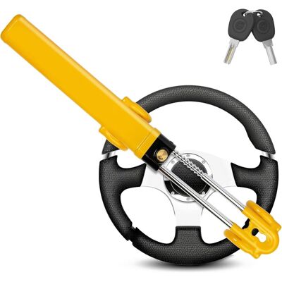 BEDEE Verrou De Volant À Double Barre, Verrouillage De Direction, Empêche Les Voleurs De Voler Votre Voiture, Antivol De Vol, Dispositif Antivol, Ajustement Universel, Haute Visibilité, Longueur - Publicité BEDEE Verrou De Volant À Double Barre, Verrouillage De Direction, Empêche Les Voleurs De Voler Votre Voiture, Antivol De Vol, Dispositif Antivol, Ajustement Universel, Haute Visibilité, Longueur - Publicité