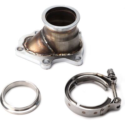 WEYTOLL Bride De Tuyau De Descente De Voiture À 5 Boulons, Adaptateur De Conversion De Bande En V De 2,5 Pouces, Remplacement Pour Chargeur Turbo Td04 14412aa451 - Publicité WEYTOLL Bride De Tuyau De Descente De Voiture À 5 Boulons, Adaptateur De Conversion De Bande En V De 2,5 Pouces, Remplacement Pour Chargeur Turbo Td04 14412aa451 - Publicité