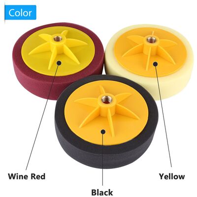 Garryfizh Kit De Tampons De Polissage Pour Roue Éponge, 6 Pouces/15cm, Outil Pour Polisseuse De Voiture, Noir, Jaune, Vin Rouge - Publicité Garryfizh Kit De Tampons De Polissage Pour Roue Éponge, 6 Pouces/15cm, Outil Pour Polisseuse De Voiture, Noir, Jaune, Vin Rouge - Publicité