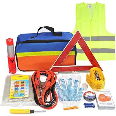 SANS MARQUE Kit D'Urgence Voiture 12 Pièces Trousse De Secours Kit De Sécurité Pour Jeune Conducteur Voiture Fusibles Plats Pour Auto 3m Corde De Remorquage Câbles De Démarrage De 2 M Avec Pinces Cuivrées 500a - Publicité SANS MARQUE Kit D'Urgence Voiture 12 Pièces Trousse De Secours Kit De Sécurité Pour Jeune Conducteur Voiture Fusibles Plats Pour Auto 3m Corde De Remorquage Câbles De Démarrage De 2 M Avec Pinces Cuivrées 500a - Publicité