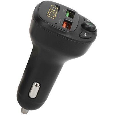FLAMMKRAFT Transmetteur Fm Bluetooth 5.0 Usb Double Pour Voiture, Chargeur Qc3.0, Affichage Led, Kit Mains-libres, Rappel Vocal, 12-24v. Publicité FLAMMKRAFT Transmetteur Fm Bluetooth 5.0 Usb Double Pour Voiture, Chargeur Qc3.0, Affichage Led, Kit Mains-libres, Rappel Vocal, 12-24v. Publicité