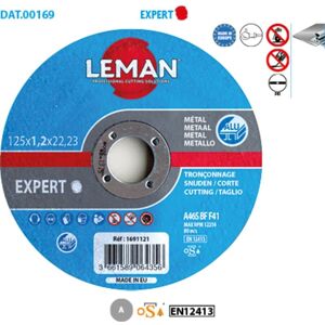 LEMAN Boite de 25 disques à tronçonner plat aluminium Expert - Publicité LEMAN Boite de 25 disques à tronçonner plat aluminium Expert - Publicité