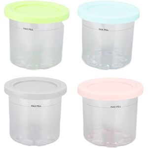 ALLAUVE 4 Pièces Pots En Plastique Pour Sorbetière Ninja Nc299amz Nc300s Series Creami - Récipients De Remplacement - Publicité ALLAUVE 4 Pièces Pots En Plastique Pour Sorbetière Ninja Nc299amz Nc300s Series Creami - Récipients De Remplacement - Publicité