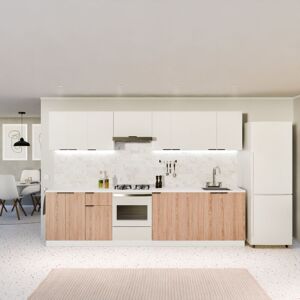 Meuble Sous Évier - Cabinet Moderne Avec Plan De Travail Mdf 30 Mm, Pieds Réglables Abs, Charnières Soft-close, Surface Mélaminée Facile D'Entretien, Finition Blanc-chêne - Blumfeldt - Publicité Meuble Sous Évier - Cabinet Moderne Avec Plan De Travail Mdf 30 Mm, Pieds Réglables Abs, Charnières Soft-close, Surface Mélaminée Facile D'Entretien, Finition Blanc-chêne - Blumfeldt - Publicité