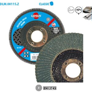 LEMAN Disque a lamelles bombe 115 grain 40 zirconium - Publicité LEMAN Disque a lamelles bombe 115 grain 40 zirconium - Publicité