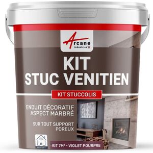 Arcane Industries - Kit stuc, venitien enduit, stucco, spatulable, décoratif, kit, stuccolis - kit jusqu'à 7 m² Violet Pourpre - Publicité Arcane Industries - Kit stuc, venitien enduit, stucco, spatulable, décoratif, kit, stuccolis - kit jusqu'à 7 m² Violet Pourpre - Publicité