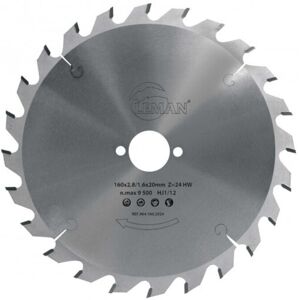 LEMAN Lame carbure/portative D165X20X48Z alt pos / bois - Publicité LEMAN Lame carbure/portative D165X20X48Z alt pos / bois - Publicité