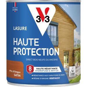 V33 - Lasure Haute Protection Biosourcée pin d'or Satin - 0,75L - Publicité V33 - Lasure Haute Protection Biosourcée pin d'or Satin - 0,75L - Publicité