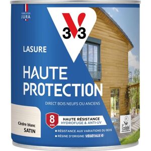 V33 - Lasure Haute Protection Biosourcée cèdre blanc Satin - 0,75L - Publicité V33 - Lasure Haute Protection Biosourcée cèdre blanc Satin - 0,75L - Publicité
