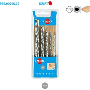 Coffret Leman de 5 forets hélicoidaux hss bois - Publicité Coffret Leman de 5 forets hélicoidaux hss bois - Publicité