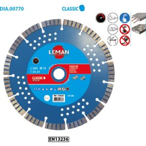Leman - Disque Diamant Segments Béton Armé 230x22,23 Ht 12 - Publicité Leman - Disque Diamant Segments Béton Armé 230x22,23 Ht 12 - Publicité