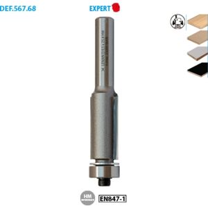 Mèche d'affleureuse droite + guide - 5676/5678 - 9.50 mm - 72 mm - 8 mm - 25,4 mm - Leman - Publicité Mèche d'affleureuse droite + guide - 5676/5678 - 9.50 mm - 72 mm - 8 mm - 25,4 mm - Leman - Publicité