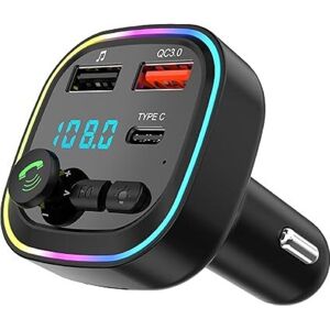 LNTYQ Transmetteur fm Bluetooth 5.3, adaptateur émetteur Bluetooth pour voiture, kit MP3 sans fil à charge rapide QC3.0, 2 ports usb et 1 port Type-C, - Publicité LNTYQ Transmetteur fm Bluetooth 5.3, adaptateur émetteur Bluetooth pour voiture, kit MP3 sans fil à charge rapide QC3.0, 2 ports usb et 1 port Type-C, - Publicité