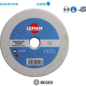 Leman - Meule vitrifiée blanche pour métal Classic ø 125 Grain 60 Alésage 20 Ep. 20 - Publicité Leman - Meule vitrifiée blanche pour métal Classic ø 125 Grain 60 Alésage 20 Ep. 20 - Publicité
