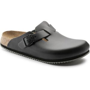 Birkenstock Sabot Boston Super Grip, cuir naturel, noir - Publicité Birkenstock Sabot Boston Super Grip, cuir naturel, noir - Publicité