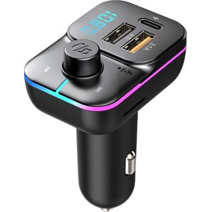 Transmetteur FM Bluetooth 5.3 pour voiture, adaptateur de voiture Bluetooth avec chargeur de voiture Type-C PD (30 W) et port USB QC3.0, émetteur - Publicité Transmetteur FM Bluetooth 5.3 pour voiture, adaptateur de voiture Bluetooth avec chargeur de voiture Type-C PD (30 W) et port USB QC3.0, émetteur - Publicité