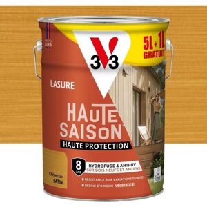 V33 Lasure V33 haute saison 8 ans chêne clair satiné 5L+20% gratuit - Publicité V33 Lasure V33 haute saison 8 ans chêne clair satiné 5L+20% gratuit - Publicité
