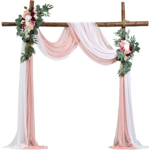 Vevor Kit Fleurs Artificielles Pour Arche De Mariage Avec 2 Bouquets De Fleurs, 2 Rideaux Translucides, Pour Decoration Celebrations De Ceremonie, De Toile De Fond De Reception, Evenements, Rose Blanc - Publicité Vevor Kit Fleurs Artificielles Pour Arche De Mariage Avec 2 Bouquets De Fleurs, 2 Rideaux Translucides, Pour Decoration Celebrations De Ceremonie, De Toile De Fond De Reception, Evenements, Rose Blanc - Publicité