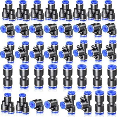 URSUS 40 Pièces 8mm Od Pneumatique Pousser Pour Connecter Des Kits De Montage, 10 Lignes Droites 10 Coudes 10 Té 10 Séparateurs - Publicité URSUS 40 Pièces 8mm Od Pneumatique Pousser Pour Connecter Des Kits De Montage, 10 Lignes Droites 10 Coudes 10 Té 10 Séparateurs - Publicité
