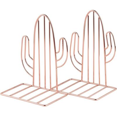 MOXIE Serre-livre Metal, 1 Paires Serre-livres Enfants,cactus Serre-livres Design, Pour Bureaux ,décoratifs , Étagères,écoles Et Librairie (or Rose) - Publicité MOXIE Serre-livre Metal, 1 Paires Serre-livres Enfants,cactus Serre-livres Design, Pour Bureaux ,décoratifs , Étagères,écoles Et Librairie (or Rose) - Publicité
