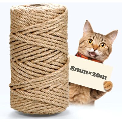 Melissa Houhence – Corde En Sisal Naturel 8 Mm X 20 M – Résistante Aux Intempéries – Pour Arbres À Chat, Meubles Et Jardin – 100% Biodégradable - Publicité Melissa Houhence – Corde En Sisal Naturel 8 Mm X 20 M – Résistante Aux Intempéries – Pour Arbres À Chat, Meubles Et Jardin – 100% Biodégradable - Publicité