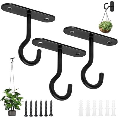 Generic 3 Pack Métal Mur Crochet Swag Avec Vis Et Ancres, Crochets De Suspension Pour Paniers Mangeoires À Oiseaux Lanternes Carillons Éoliens - Publicité Generic 3 Pack Métal Mur Crochet Swag Avec Vis Et Ancres, Crochets De Suspension Pour Paniers Mangeoires À Oiseaux Lanternes Carillons Éoliens - Publicité