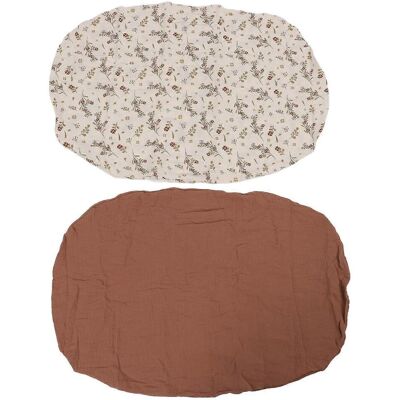 FLAMMKRAFT Lot De 2 Draps-housses Doux Et Respirants Pour Berceau Bébé, Taille Universelle, Rouge Et Marron. Publicité FLAMMKRAFT Lot De 2 Draps-housses Doux Et Respirants Pour Berceau Bébé, Taille Universelle, Rouge Et Marron. Publicité
