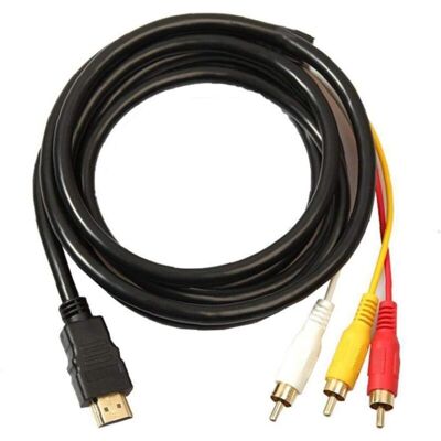 OEM Câble Hdmi Vers Rca 1,5m – Connecteurs Plaqués Or 24 Carats – Résolutions Jusqu'à 1080p – Émetteur Unidirectionnel – - Publicité OEM Câble Hdmi Vers Rca 1,5m – Connecteurs Plaqués Or 24 Carats – Résolutions Jusqu'à 1080p – Émetteur Unidirectionnel – - Publicité