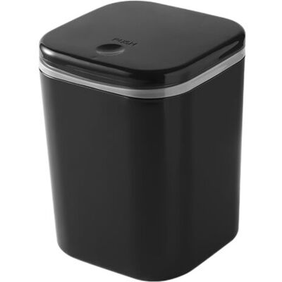ABYSSE Mini Poubelle De Table Avec Couvercle, Petite Poubelle De Cuisine, Pour Salle De Bain, Plan De Travail, Chambre, Chambre D'Enfant, Voiture (noire) - Publicité ABYSSE Mini Poubelle De Table Avec Couvercle, Petite Poubelle De Cuisine, Pour Salle De Bain, Plan De Travail, Chambre, Chambre D'Enfant, Voiture (noire) - Publicité