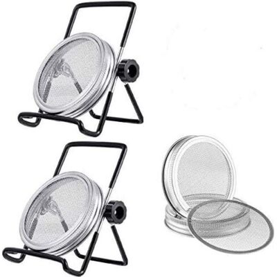 MOXIE Kit De 6pcs Couvercles Germination Avec 4pcs Couvercle À Germer Écran En Acier Inoxydable Et 2pcs Supports De Germination Pour Graines À Germoir (noir) - Publicité MOXIE Kit De 6pcs Couvercles Germination Avec 4pcs Couvercle À Germer Écran En Acier Inoxydable Et 2pcs Supports De Germination Pour Graines À Germoir (noir) - Publicité