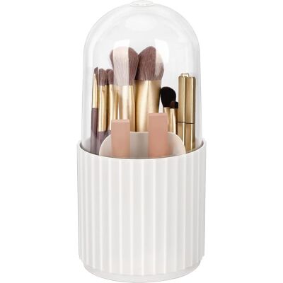 GRASSLIN 1 Organisateur De Pinceaux, Rotation 360 Degrés, Couvercle Transparent, Rangement Cosmétiques, Pour Salle De Bain - Publicité GRASSLIN 1 Organisateur De Pinceaux, Rotation 360 Degrés, Couvercle Transparent, Rangement Cosmétiques, Pour Salle De Bain - Publicité