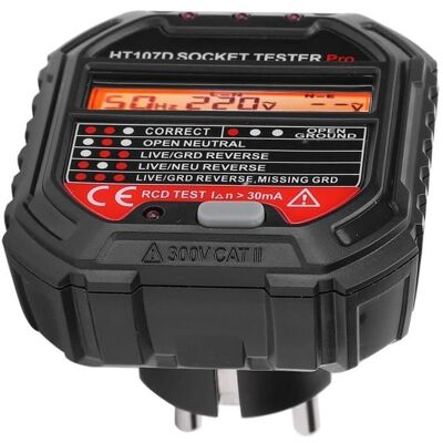 Cellfast Testeur De Prise - Aynefy - Ht107d - Affichage Lcd - 7 Modes D'Éclairage Led - Tension Maximale 250 V - Publicité Cellfast Testeur De Prise - Aynefy - Ht107d - Affichage Lcd - 7 Modes D'Éclairage Led - Tension Maximale 250 V - Publicité