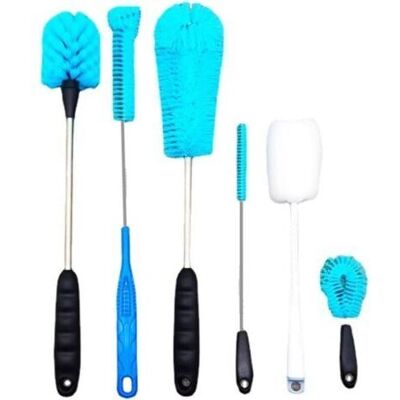 BARKBUSTERS Lot De 6 Brosses De Nettoyage Pour Bouteilles Et Pailles Multifonction Pour Bouteilles À Col Étroit, Tasses, Conteneurs - Publicité BARKBUSTERS Lot De 6 Brosses De Nettoyage Pour Bouteilles Et Pailles Multifonction Pour Bouteilles À Col Étroit, Tasses, Conteneurs - Publicité