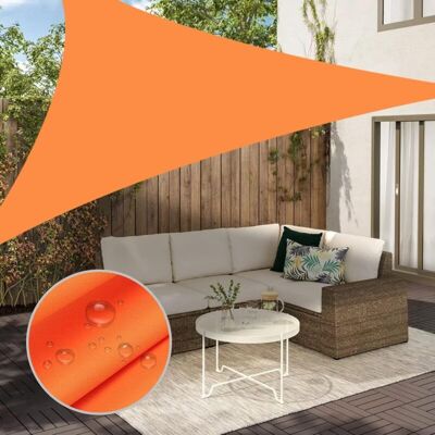 MOXIE Store Triangulaire 4x4m Orange 3 Mousquetons Uv/pluie - Publicité MOXIE Store Triangulaire 4x4m Orange 3 Mousquetons Uv/pluie - Publicité