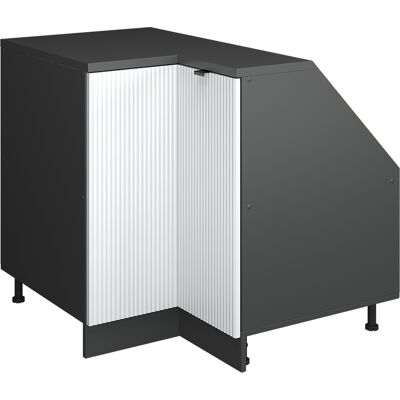 Meuble De Cuisine D'Angle Pour Combles R-line, Blanc Cannelé, 75.6cm 1 Porte, 60 Cm De Profondeur, Vicco - Publicité Meuble De Cuisine D'Angle Pour Combles R-line, Blanc Cannelé, 75.6cm 1 Porte, 60 Cm De Profondeur, Vicco - Publicité