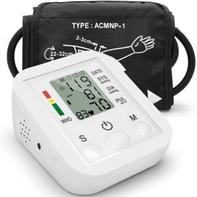 ACKERMAN Tensiomètre Électronique Portable, Type Brassard Domestique, Sphygmomanomètre Avec Écran Lcd, Mesure Précise - Publicité ACKERMAN Tensiomètre Électronique Portable, Type Brassard Domestique, Sphygmomanomètre Avec Écran Lcd, Mesure Précise - Publicité
