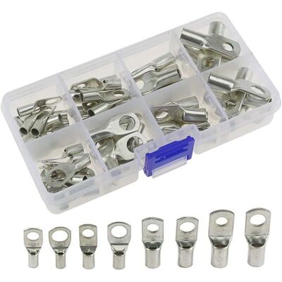 MOXIE 60 Pcs Trou De Boulon En Cuivre Étamé Anneau À Sertir Bornes De Batterie Connecteur Sc Aperçu De La Bouche - Publicité MOXIE 60 Pcs Trou De Boulon En Cuivre Étamé Anneau À Sertir Bornes De Batterie Connecteur Sc Aperçu De La Bouche - Publicité