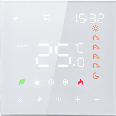 MOXIE Sjlerst Digital Intelligent Wall Mounted Water Heating Thermostat, 3a Digital Programmable Lcd Display Touch Screen Floor Heating Thermostat - Publicité MOXIE Sjlerst Digital Intelligent Wall Mounted Water Heating Thermostat, 3a Digital Programmable Lcd Display Touch Screen Floor Heating Thermostat - Publicité