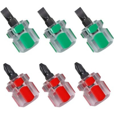 MOXIE Tournevis Court, 3 Pièces Mini Tournevis À Tête Plate Et 3 Pièces Tournevis Phillips Court, Tournevis Pour Machine À Coudre (rouge Et Vert) - Publicité MOXIE Tournevis Court, 3 Pièces Mini Tournevis À Tête Plate Et 3 Pièces Tournevis Phillips Court, Tournevis Pour Machine À Coudre (rouge Et Vert) - Publicité