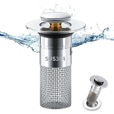 Generic Bouchon De Lavabo Inox, Pop Up Bouchon De Vidage Universel, Bouchon De Vidange Amélioré, Flitre De Vidange Anti-bloqué, Avec Filtre Net - Publicité Generic Bouchon De Lavabo Inox, Pop Up Bouchon De Vidage Universel, Bouchon De Vidange Amélioré, Flitre De Vidange Anti-bloqué, Avec Filtre Net - Publicité