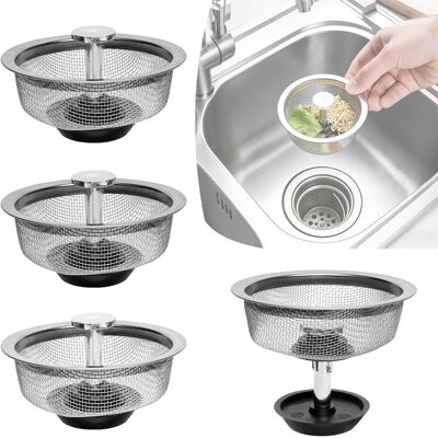 Generic 4pcs Paniers De Vidange En Acier Inoxydable Pour Évier, Vidanges D'Évier En Acier Inoxydable, Avec Bouchons En Caoutchouc À Hauteur Réglable - Publicité Generic 4pcs Paniers De Vidange En Acier Inoxydable Pour Évier, Vidanges D'Évier En Acier Inoxydable, Avec Bouchons En Caoutchouc À Hauteur Réglable - Publicité