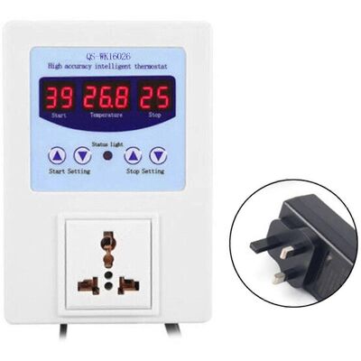 FLAMMKRAFT Thermostat Numérique De Haute Précision Avec Capteur Ac 110v-240v - Royaume-uni - Publicité FLAMMKRAFT Thermostat Numérique De Haute Précision Avec Capteur Ac 110v-240v - Royaume-uni - Publicité