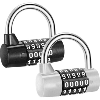 Vision Lot De 2 Cadenas À Combinaison À 5 Chiffres - Cadenas Avec Code Numérique Pour La Gym, Le Rangement Et Le Rangement - Publicité Vision Lot De 2 Cadenas À Combinaison À 5 Chiffres - Cadenas Avec Code Numérique Pour La Gym, Le Rangement Et Le Rangement - Publicité