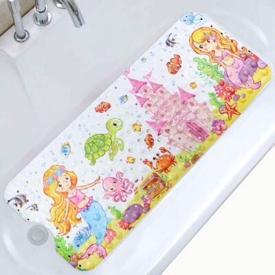 PELTOR Tapis De Bain Antidérapant 100x40cm, Tapis De Baignoire Anti Glisse A, Tapis De Douche Avec De Dessin Animé D'Animaux Marins Pour Enfants Et Bébé - Publicité PELTOR Tapis De Bain Antidérapant 100x40cm, Tapis De Baignoire Anti Glisse A, Tapis De Douche Avec De Dessin Animé D'Animaux Marins Pour Enfants Et Bébé - Publicité