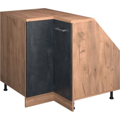 Meuble De Cuisine D'Angle Pour Combles R-line, Béton Noir, 75.6cm 1 Porte, 60 Cm De Profondeur, Vicco - Publicité Meuble De Cuisine D'Angle Pour Combles R-line, Béton Noir, 75.6cm 1 Porte, 60 Cm De Profondeur, Vicco - Publicité